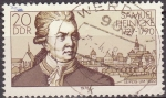 Stamps : Europe : Germany :  Alemania DDR 1978 Scott 1902 Sello Personajes Samuel Heinicke Leipzig (1729-90) 20 usado Allemagne