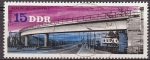 Stamps : Europe : Germany :  Alemania DDR 1976 Scott 1758 Sello º Puente Sobre Autopista Berlin Adlergestell 15 Allemagne