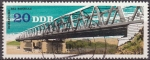 Stamps : Europe : Germany :  Alemania DDR 1976 Scott 1759 Sello Puente Bei Rosslau Rio Elba 20 usado Allemagne Duitsland Germania