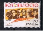 Stamps : Europe : Spain :  Edifil  3536  Generación del 98.  " Miguel de Unamuno, Pio Baroja, Ramiro de Maeztu, Azorín, Valle I