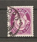 Stamps : Europe : Norway :  Cifra y Corneta Postal.
