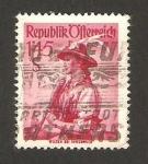 Stamps Austria -  893 - traje regional de Wilten, Innsbruck