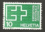 Sellos de Europa - Suiza -  exposicion nacional de lausanne, emblema