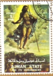 Stamps Asia - United Arab Emirates -  AJMAN - Pintura religiosa