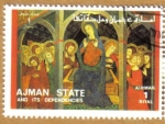 Stamps Asia - United Arab Emirates -  AJMAN - Pintura religiosa