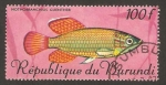 Stamps Burundi -  pez, nothobranchius guentheri