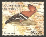 Sellos de Africa - Guinea Bissau -  fauna, upopa epops