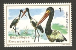 Stamps Rwanda -  fauna, jabiru de África