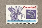 Sellos de America - Canad -  100 Aniv. Unión Postal Universal