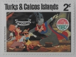 Stamps America - Turks and Caicos Islands -  chrismas pinocchio