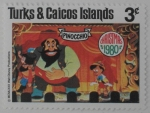 Stamps Turks and Caicos Islands -  chrismas pinocchio