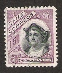 Stamps : America : Chile :  COLON NUEVO DISEÑO - SERIE DE PESO BRONCE