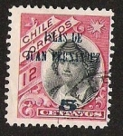 Stamps : America : Chile :  SERIE COLON NUEVO DISEÑO SOBRECARGADO ISLAS DE J. FERNANDEZ