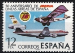 Stamps Spain -  2448  L Aniversario de la fundación de la compañía aérea Iberia.