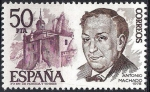 Stamps Spain -  2459 Personajes. Antonio Machado.