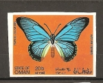 Stamps Asia - Oman -  Mariposas.