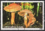 Stamps : America : Guyana :  SETAS-HONGOS: 1.162.014,01-Cortinarius laniger -Phil.47632-Dm.989.48-Y&T.2080-Mch.2483-Sc.2010d