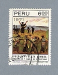 Stamps Peru -  Pueblo y Fuerza Armada