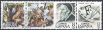 Stamps Spain -  2466/8 Centenario. La Bacanal, de Ticiano Vecelio.