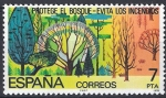 Sellos de Europa - Espa�a -  2471 Protección de la Naturaleza. Bosques, Evita incendios.