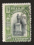 Stamps Chile -  MONUMENTO JOSE MIGUEL CARRERA - CENTENARIO INDEPENDENCIA