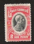 Stamps America - Chile -  BUSTO DEGENERAL BLANCO ENCALADA - CENTENARIO INDEPENDENCIA