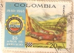 Sellos del Mundo : America : Colombia : AUTOMOVILISMO CLUB DE COLOMBIA 25 AÑOS DE SERVICIOS