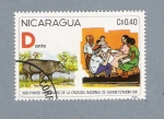 Stamps America - Nicaragua -  Primer aniversario de la cruzada Nacional de Alfabetización