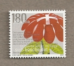 Stamps Switzerland -  Flor con bandera suiza