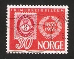 Stamps : Europe : Norway :  Centº del sello