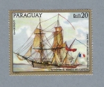 Stamps Paraguay -  l'Intrepide al mando del capitán