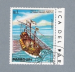 Stamps Paraguay -  Fragata usada por Veneciay la Armada Española Siglo XV