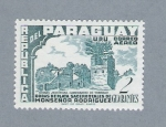 Stamps : America : Paraguay :  Ruinas Jesuiticas Campanario de Trinidad