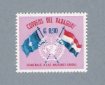 Stamps : America : Paraguay :  Homenajes a las Naciones Unidas