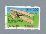 Sellos de Africa - Santo Tom� y Principe -  História de la Aviación