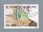 Sellos de Africa - Santo Tom� y Principe -  Serie Trenes