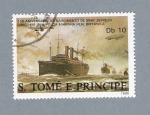 Sellos de Africa - Santo Tom� y Principe -  150 Aniv. Do Nascimiento de Graf Zeppelin Dirigivel  