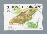 Sellos de Africa - Santo Tom� y Principe -  Mariposas Natal Gran Pavón