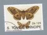 Stamps S�o Tom� and Pr�ncipe -  Mariposas Attacus Pavonia Major