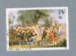 Sellos de Africa - Santo Tom� y Principe -  Rubens La Danza de los aldeanos