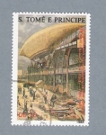 Sellos de Africa - Santo Tom� y Principe -  150 Aniv del nacimiento del Zeppelin