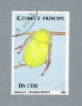 Stamps S�o Tom� and Pr�ncipe -  Emerald Colored Beetle