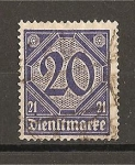 Stamps Germany -  Servicio / Con el numero 21 en esquinas inferiores.