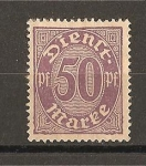 Stamps Europe - Germany -  Servicio / Sin el numero 21 en las esquinas superiores.