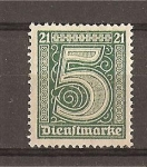 Stamps Germany -  Servicio / Con el num 21 en las esquinas superiores.