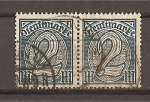 Stamps : Europe : Germany :  Servicio / Sin numero 21 en las esquinas.