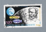 Stamps Africa - Djibouti -  Julio Verne de la tierra a la luna