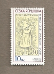 Stamps Czech Republic -  Niño comiendo