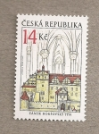 Sellos de Europa - Rep�blica Checa -  Convento en Zamek