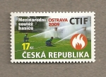Stamps : Europe : Czech_Republic :  Pista de deportes